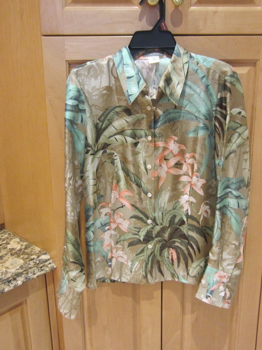 Woman's Tommy Bahama Palm Tree Jungle Shirt